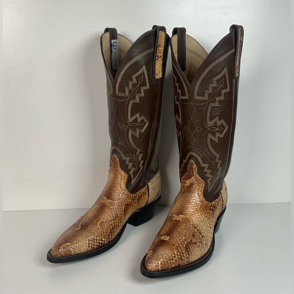 Anderson Bean Boa Snake Cowboy Boots | Exotic | USA Made | Men’s 6 | Women’s 7 B